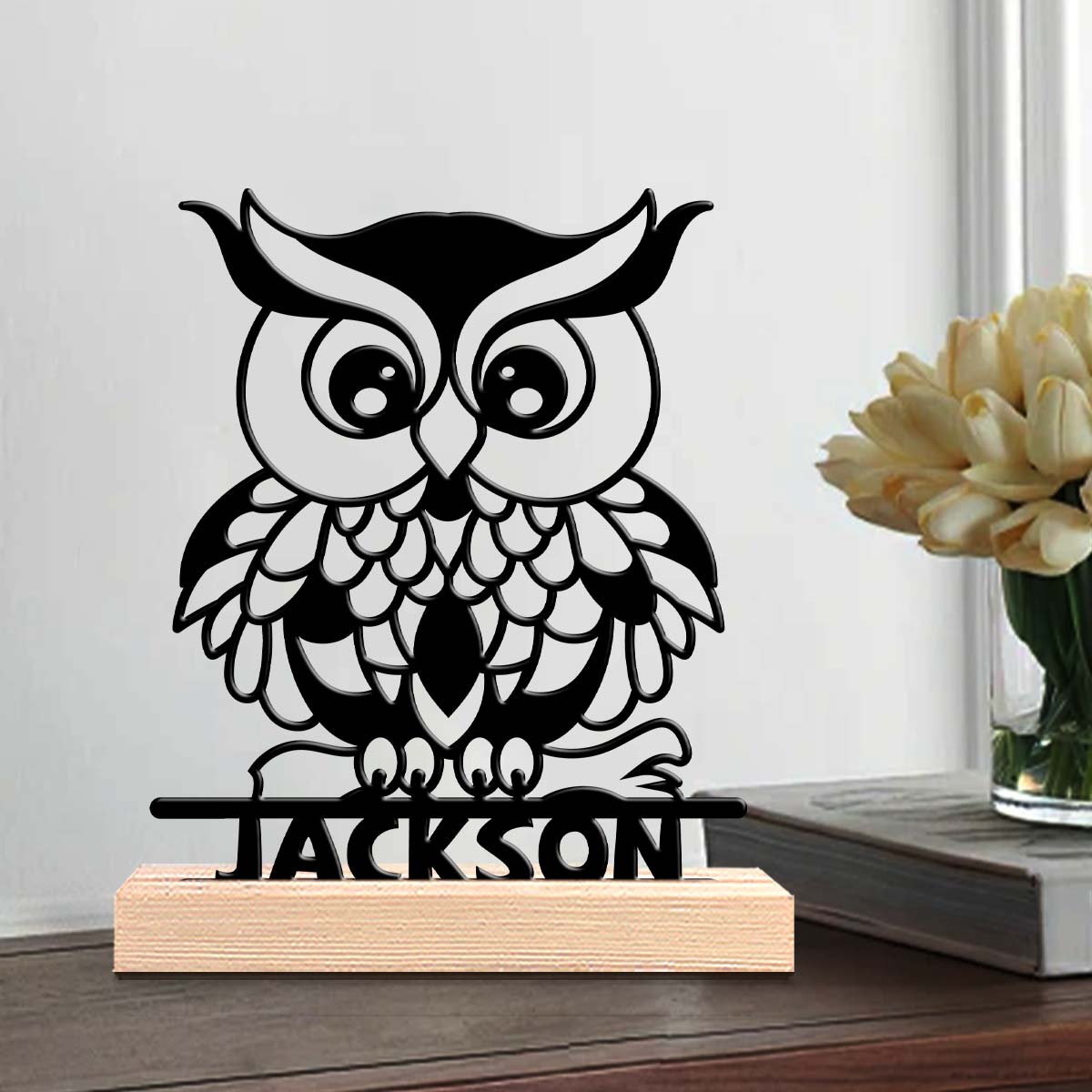 Desktop Laser Engraver - 1 buah Ornamen Logam Meja dengan