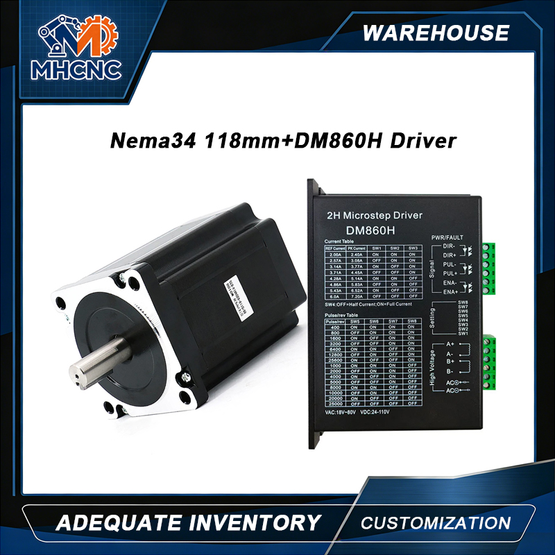 Stepper Driver Cnc - MHCNC Nema34 118mm 8.5Nm Kit Motor